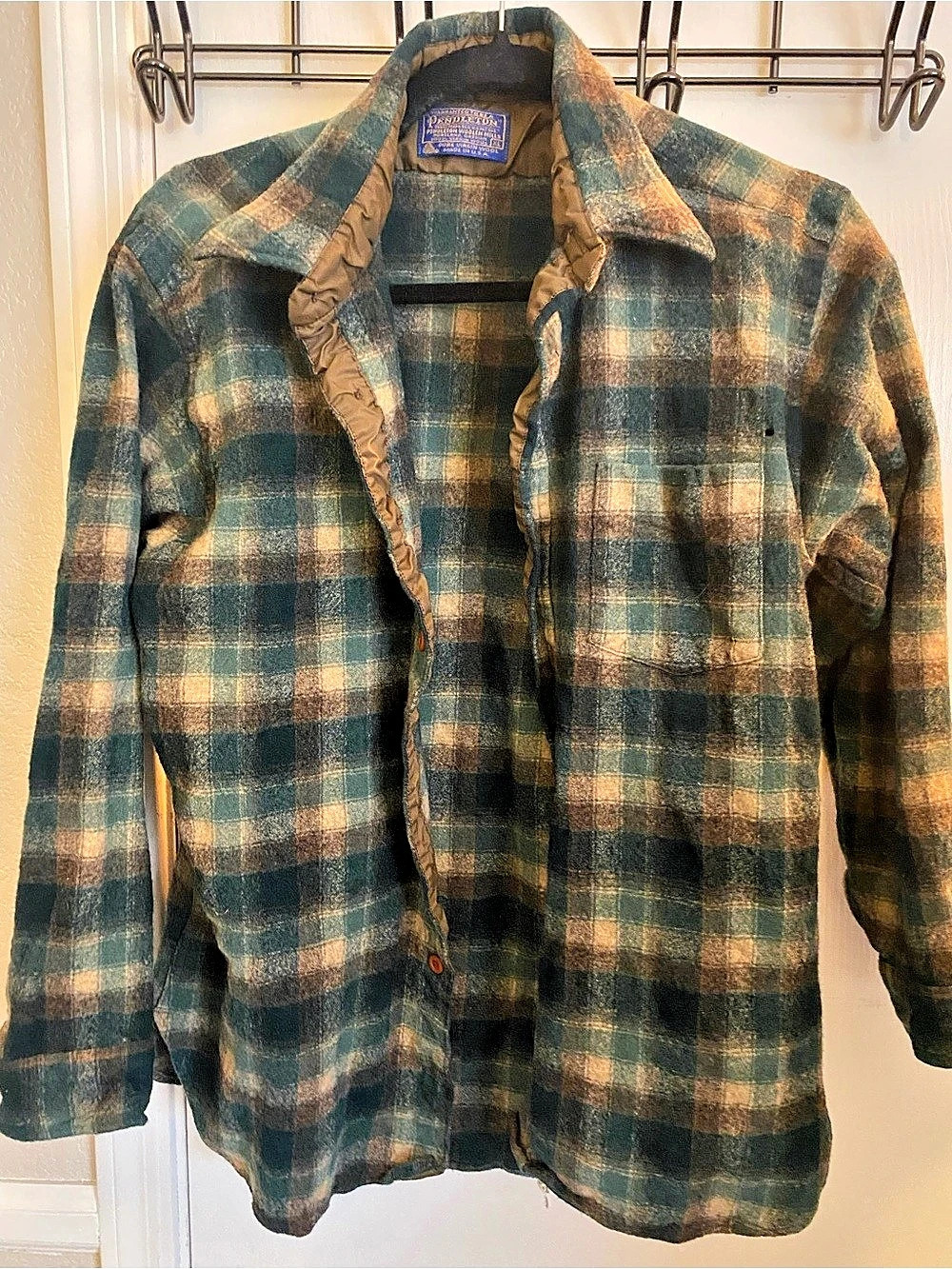 Vintage Pendleton 100% Virgin Wool Plaid Board Shirt Youth / Boys XL